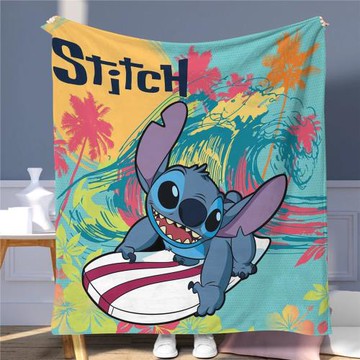 亞馬遜中下游跨境熱賣卡通動漫圖案數碼印花法蘭絨毛毯午睡蓋毯子