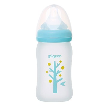 鴿母乳感覺瓶子塗層的耐熱玻璃樹圖案160ML