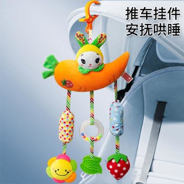 嬰兒玩具寶寶推車掛件0-1歲 安全座椅搖鈴床頭風鈴玩偶車載飾床鈴