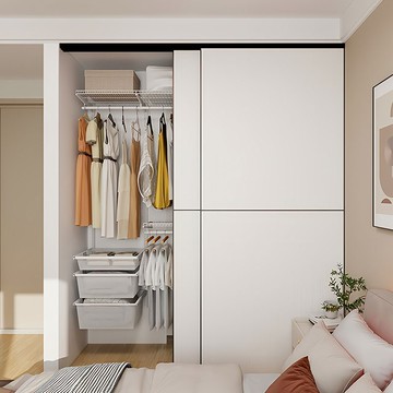 衣櫃 衣帽架 金屬衣櫃 壁掛式衣櫃 壁掛式儲物架 金屬衣櫃衣帽間配套移門推拉門 定制專拍 詳詢客服 免運 快速出貨