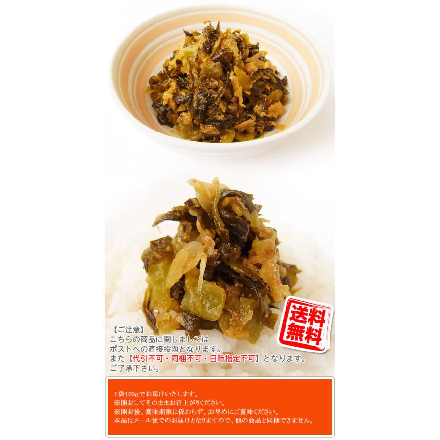 かねふく 明太 からし高菜 100g 送料無料 (メール便 同梱・代引不可)