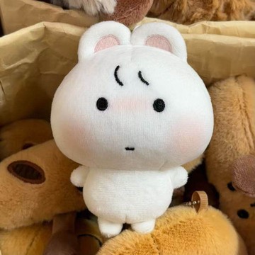 可愛小兔一毛絨掛件可愛兔子10cm棉花娃娃動物體可愛玩偶治癒公仔