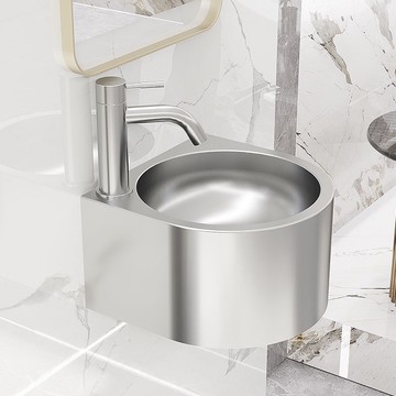 免運 超低價 可開票 304不銹鋼小戶型家用陽臺壁掛洗手盆面盆房車衛生間掛墻洗臉盆 快速發貨