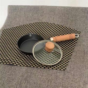 可電磁爐無涂層超厚鑄鐵迷你蛋餃10cm煎荷包蛋家用煎蛋鍋熱油淋油