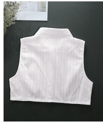 女性服飾配件棉麻假領子女百搭假領韓版荷葉邊薄襯衫領白色假衣領【聚物優品】