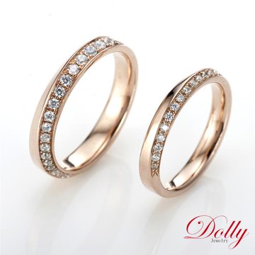Dolly 14K金 天然鑽石 玫瑰金求婚鑽石對戒