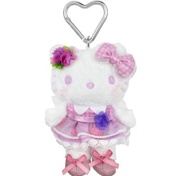【震撼精品百貨】Hello Kitty 凱蒂貓~日本三麗鷗sanrio KITTY造型絨毛娃娃吊飾-深粉花*72668