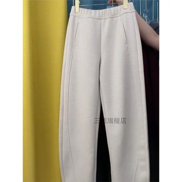 高腰直筒顯瘦休閑運動褲女香蕉衛褲高端鐮刀褲松緊腰寬松闊腿褲XL