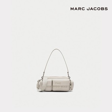 【MARC JACOBS】【快速出貨】真皮多口袋肩背包 - 雲白/銀五金