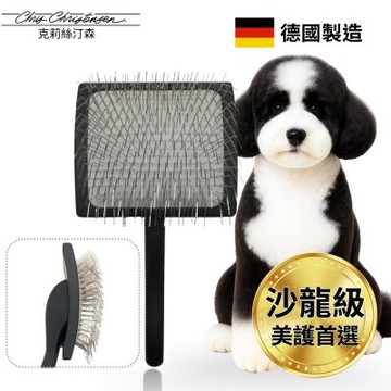 美國克莉絲汀森 Big Ｋ蓬鬆氣墊彎針寵物梳(大型/夜色黑木柄）