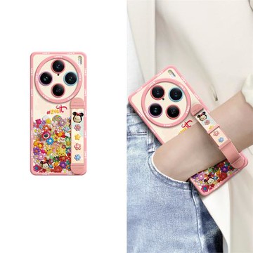 迪士尼膨脹松松適用vivox100Pro手機殼s新款硅膠x200全包90Pro+可調節腕帶80支架70高級感60女款防摔e可愛S15