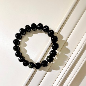 黑曜石手鍊/寶石 水晶手鍊 手串 情侶手鍊 防小人 手環 改善睡眠