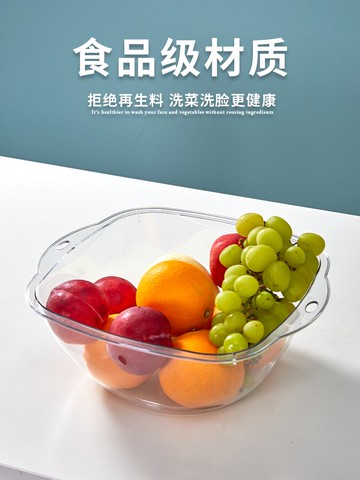臉盆加厚家用大號洗衣盆洗菜盆透明食品用塑料盆子洗腳盆嬰兒小盆