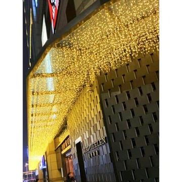 led瀑布燈彩燈滿天星燈串戶外防水圣誕燈飾冰條燈星星氛圍裝飾燈