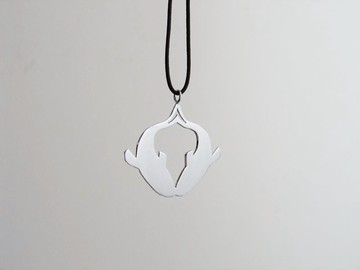 同行-魚兒倆-銀墜飾