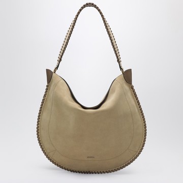 Oskan hobo soft bag in sand-colored suede