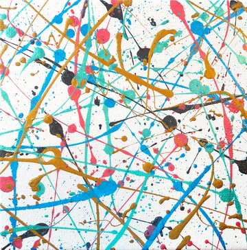 抽象原創藝術傑克遜波洛克丙烯畫生活是美麗的畫布