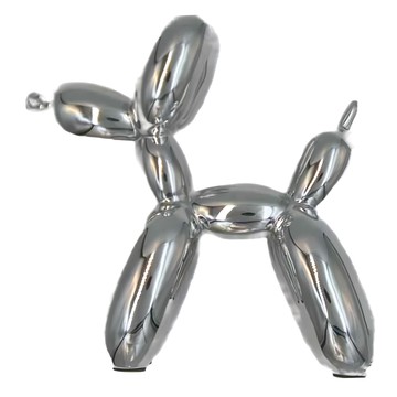 GREEN TREE PRODUCTS INC. 氣球狗造型擺飾 中型  銀色  1個