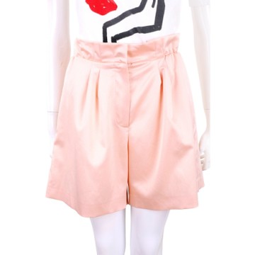 Max Mara Shine 厚緞寬口橘粉色抓褶短褲
