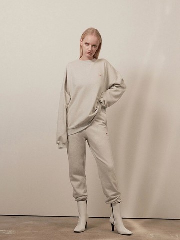 Melange sweat shirt 003 Lightgray