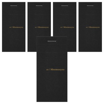 maruman MNEMOSYNE 速記方格筆記冊/A8  黑色  5入
