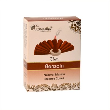 [綺異館] 印度香 安息香塔香 10入 /盒 放鬆 淨化 vedic benzoin cone