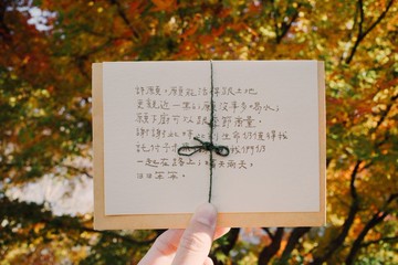 文字卡片。晴天雨天 日日年年