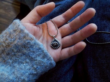 漫想埃及系列【瓦奇眼墜】925純銀墜飾/項鍊/眼睛 水滴 獵奇