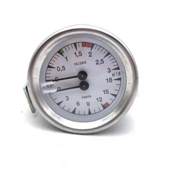 進口通用壓力表LM辣媽賽瑞蒙貝澤拉圣馬可咖啡機雙指針壓力表配件