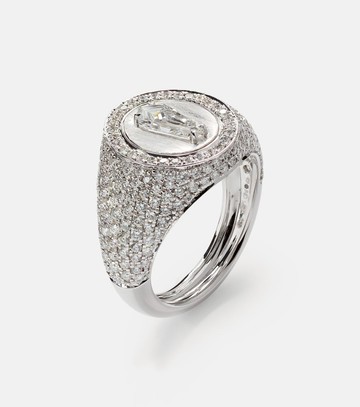 Kamyen Kite 18kt white gold ring with diamonds
