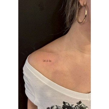 「順其自然」let it be 紋身貼 微刺青 輕紋身  IG 打卡 超美 性感 持久 紋身貼 文字 草寫  紋身貼紙