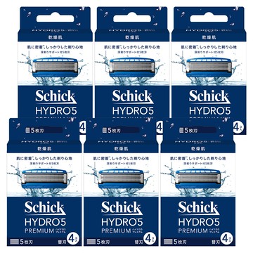 Schick 舒適牌 水次元5PREMIUM刮鬍替換刀頭  4個裝  6盒