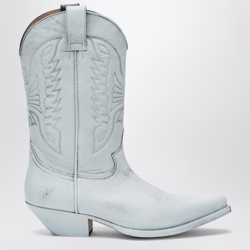 Black and white Florence cowboy boots