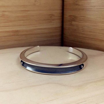 蓮生系列【真言手環/S號】925純銀手環 (簡約/極簡/可加購刻字)