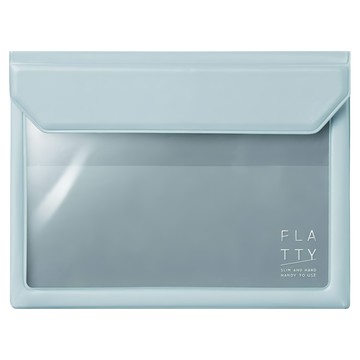 KING JIM FLATTY 多用途收納袋 超薄輕量設計 耐用堅固背板設計 吸磁釦設計 前方透明設計  A6  1個