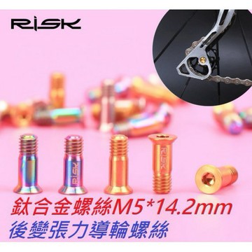 RISK TC4【後變張力導輪螺絲】單顆價 鈦螺絲 M5*14.2  鈦合金螺絲 M5×14.2mm【C18-446】