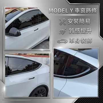 ~歐力斯~特斯拉 Tesla Model Y ModelY 車窗飾條 全車窗飾條 車窗亮條 銀色款 黑色款 10片裝
