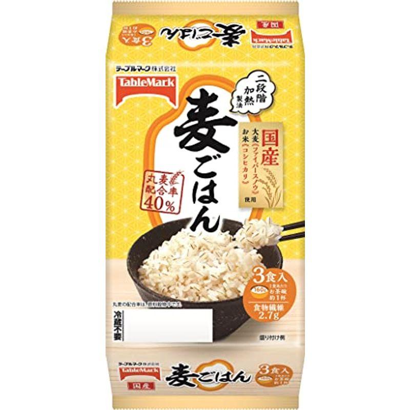 テーブルマーク 麦ごはん 国産コシヒカリ使用 3食 (160g×3個)×8個入