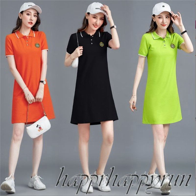 ゴルフウェア レディース ゴルフワンピース ロングポロシャツ チュニック 夏用コーデ 通気吸汗 半袖 Polo Aライン 女性用 テニスウェア スポーツウェア きれいめ 通販 Lineポイント最大0 5 Get Lineショッピング