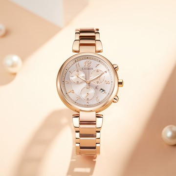 CITIZEN 星辰 XC 七夕情人節推薦光動能計時女錶/35mm(FB1452-66X)