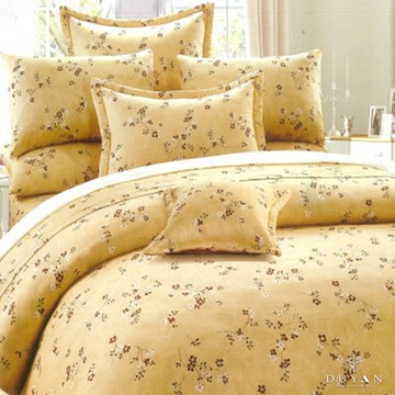 【DUYAN 竹漾】40支精梳棉雙人加大六件式兩用被床罩組 / 暖陽花苑 台灣製