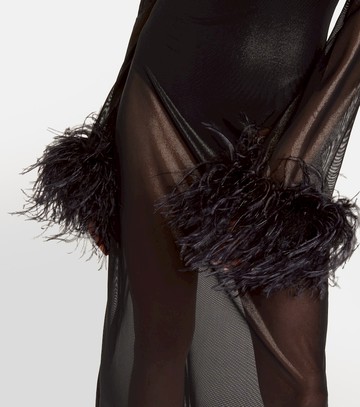 Oséree Lumière Plumage midi dress