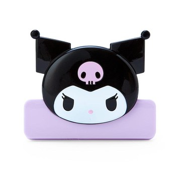 【震撼精品百貨】酷洛米_Kuromi~日本sanrio三麗鷗 酷洛米塑膠造型一字夾(紫大臉款)*39681
