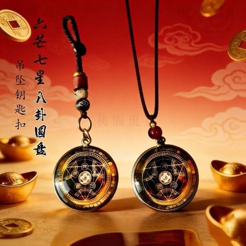 💥在臺24H💥 次日達💥【先生推薦】2026六芒七星開財陣能量開韻隨身守護聚財陣鑰匙掛扣