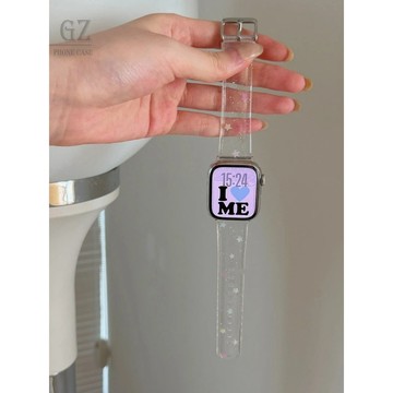 韓系波點透明星星tpu apple watch s11 錶帶 iwatch 10 蘋果錶帶 9 8 7 6 蘋果手錶帶