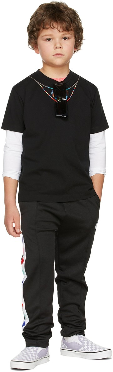 Marcelo Burlon County of Milan 黑色 Cross 儿童运动裤