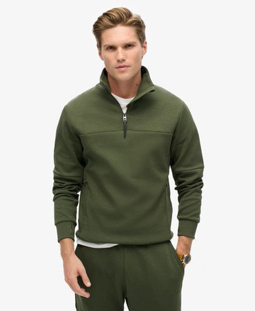 Superdry Men's Tech Loose Half Zip Sweatshirt Green Size: M