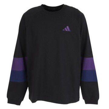 adidas 愛迪達 長袖上衣 男 大學T BL L/S TEE 黑 KV5891