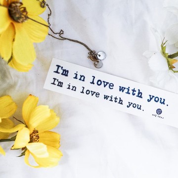 簡約英文字句子語錄戀愛情人節剌青紋身貼紙持久防敏感印水紙情侶