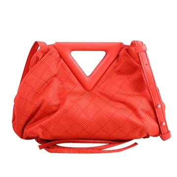 BOTTEGA VENETA 658638 THE POINT 編織緹花布兩用包.紅